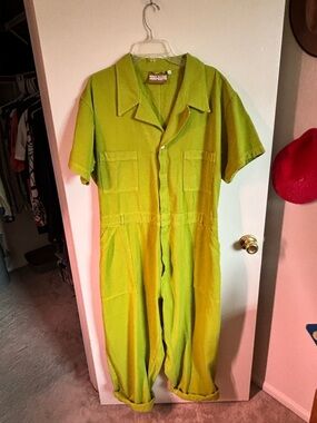 Gross Green Short-Sleeve Jumpsuit